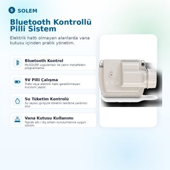 Solem BL-IP-1 Bluetooth 9V Pilli Sulama Ünitesi