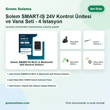 Solem SMART-IS 24V Kontrol Ünitesi ve Vana Seti - 4 İstasyon - Solem SMART-IS 24V kontrol ünitesi ve vana seti