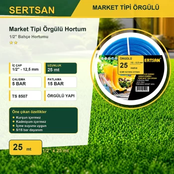 Sertsan Örgülü Bahçe Hortumu 25 m Sertsan Bahçe Hortumları ürün görseli