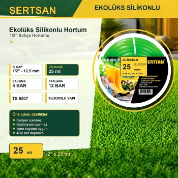 Sertsan Ekolüks Silikonlu Bahçe Hortumu 25 m Sertsan Bahçe Hortumları ürün görseli
