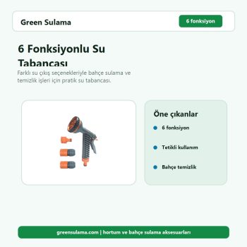 6 Fonksiyonlu Su Tabancası hortum ve bahçe sulama aksesuarı