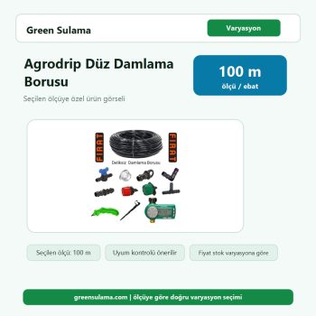 Fırat Agrodrip 16x1mm Düz Damlama Borusu Seti 100mt Fırat Damlama Sulama Borusu Setleri ürün görseli
