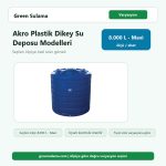 Akro Plastik Dikey Su Deposu Modelleri 8.000LT Mavi Akro Su Depoları ürün görseli