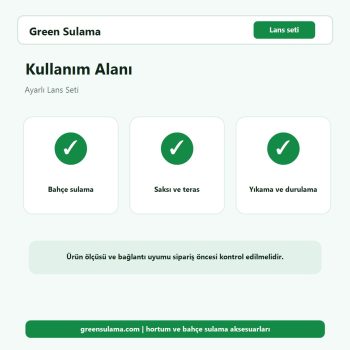 Ayarlı Lans Seti bahçe sulama kullanım alanı