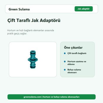 Çift Taraflı Jak Adaptörü hortum ve bahçe sulama aksesuarı