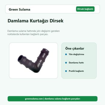 Damlama Kurtağzı Dirsek hortum ve bahçe sulama aksesuarı