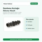 Damlama Kurtağzı Ekleme Nipeli hortum ve bahçe sulama aksesuarı
