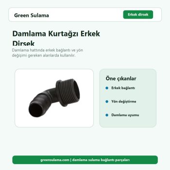 Damlama Kurtağzı Erkek Dirsek hortum ve bahçe sulama aksesuarı