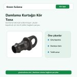 Damlama Kurtağzı Kör Tapa hortum ve bahçe sulama aksesuarı