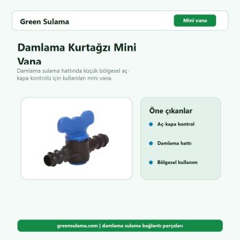 Damlama Kurtağzı Mini Vana hortum ve bahçe sulama aksesuarı
