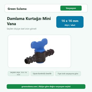 Hekimoğlu Damlama Kurtağzı Mini Vana 16x16 Hekimoğlu Damlama Sulama Sistemleri ürün görseli