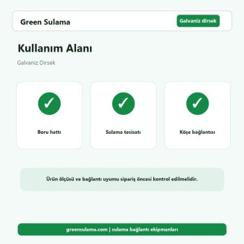 Galvaniz Dirsek bahçe sulama kullanım alanı