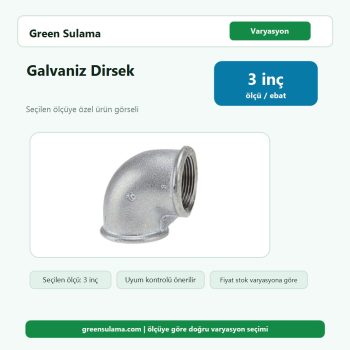 Trakya Galvaniz Dirsek 3" Trakya Galvaniz Fittings Malzemeler ürün görseli