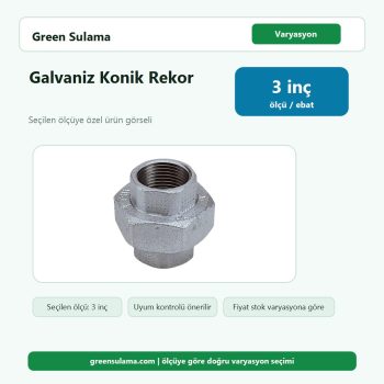 Trakya Galvaniz Konik Rekor 3" Trakya Galvaniz Fittings Malzemeler ürün görseli