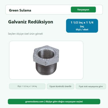 Trakya Galvaniz Redüksiyon 1 1 2” 1 1 4” Trakya Galvaniz Fittings Malzemeler ürün görseli