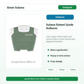 Grüngard Farmer SIMPro | 8 İstasyonlu 24V Elektrikli GSM Sulama Kontrol Ünitesi sulama sistemi kullanım alanı görseli