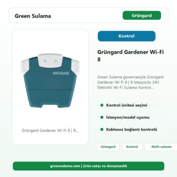 Grüngard Gardener Wi-Fi 8 | 8 İstasyonlu 24V Elektrikli Wi-Fi Sulama Kontrol Ünitesi Green Sulama ana ürün görseli