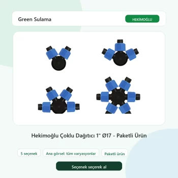 Hekimoğlu Çoklu Dağıtıcı 1" Ø17 - Paketli Ürün tüm varyasyon seçenekleri