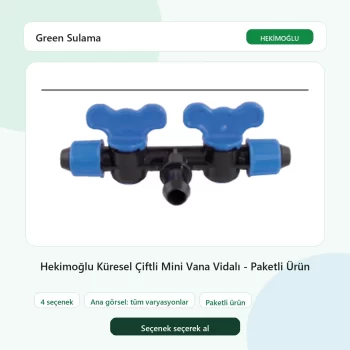 Hekimoğlu Küresel Çiftli Mini Vana Vidalı - Paketli Ürün tüm varyasyon seçenekleri