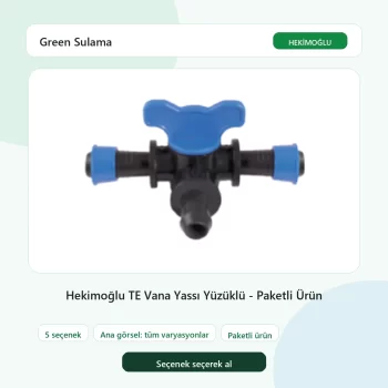 Hekimoğlu TE Vana Yassı Yüzüklü - Paketli Ürün tüm varyasyon seçenekleri
