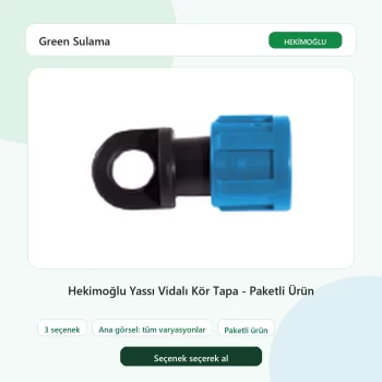 Hekimoğlu Yassı Vidalı Kör Tapa - Paketli Ürün tüm varyasyon seçenekleri