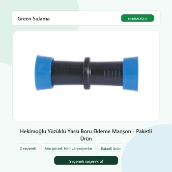 Hekimoğlu Yüzüklü Yassı Boru Ekleme Manşon - Paketli Ürün tüm varyasyon seçenekleri
