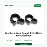 Hekimoğlu Özel Boru Asma Çengeli Ø 16 / Ø 20 - 500 Adet Paket Green Sulama paketli ürün