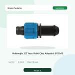 Hekimoğlu 122 Yassı Vidalı Çıkış Adaptörü Ø 20x19 - 100 Adet Paket gerçek katalog ürün görseli