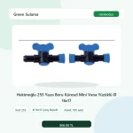 Hekimoğlu 255 Yassı Boru Küresel Mini Vana Yüzüklü Ø 16x17 Çıkış Nipelli - 100 Adet Paket gerçek katalog ürün görseli