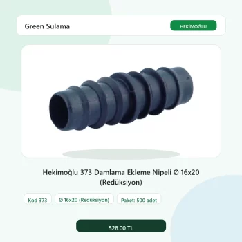 Hekimoğlu 373 Damlama Ekleme Nipeli Ø 16x20 (Redüksiyon) - 500 Adet Paket gerçek katalog ürün görseli