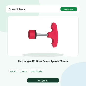 Hekimoğlu 413 Boru Delme Aparatı 20 mm - 50 Adet Paket gerçek katalog ürün görseli