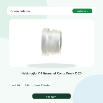 Hekimoğlu 514 Grommet Conta Konik Ø 20 - 250 Adet Paket gerçek katalog ürün görseli