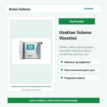 Hunter HCC-800-PL kablosuz Hydrawise sulama yönetimi