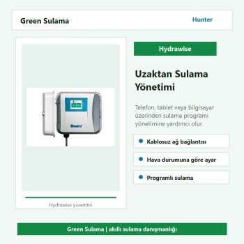 Hunter HPC-401İ-E kablosuz Hydrawise sulama yönetimi