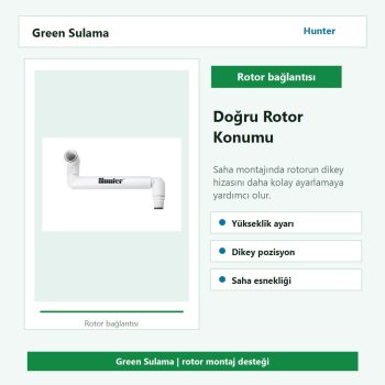 Hunter HSJ 1 rotor montaj bağlantısı