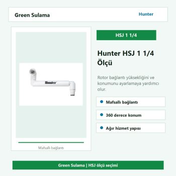 Hunter HSJ 1 1/4 dişli mafsallı rotor bağlantısı