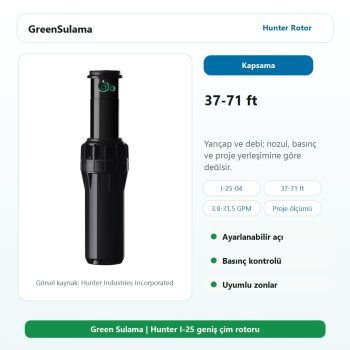 Hunter I-25-04 37-71 ft menzil 50-360 derece rotor