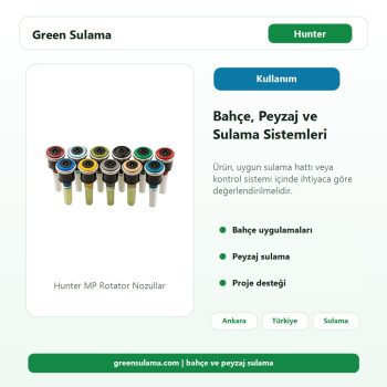 Hunter MP Rotator Nozullar bahçe peyzaj sulama kullanım alanı görseli