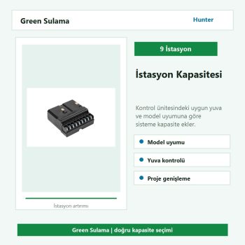 Hunter PCM-900 dokuz istasyon kapasite artırımı