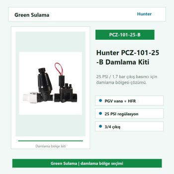 Hunter PCZ-101-25-B 25 PSI damlama bölge kiti