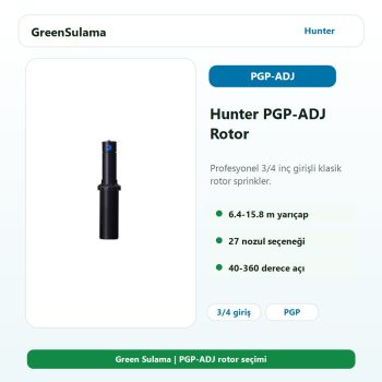 Hunter PGP-ADJ 3/4 inç profesyonel rotor sprinkler