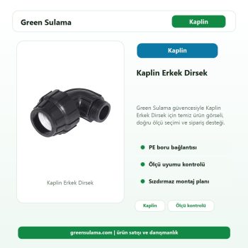 Kaplin Erkek Dirsek Green Sulama ana ürün görseli