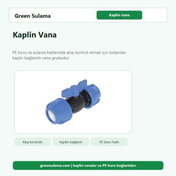 Kaplin Vana PE boru kaplin vana bağlantı ürünü
