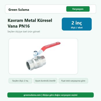 Kavram Metal Küresel Vana PN16 2" Kavram Boru Montaj Malzemesi ürün görseli