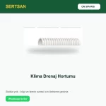 Sertsan Klima Drenaj Hortumu ön sipariş görseli