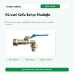 Küresel Kollu Bahçe Musluğu kollu bahçe musluğu ve hortum bağlantısı