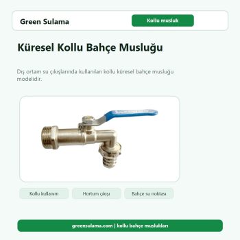 Küresel Kollu Bahçe Musluğu kollu bahçe musluğu ve hortum bağlantısı