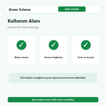 Küresel Kollu Bahçe Musluğu kullanım alanı