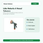Lüks Rekorlu 6 Nozul Tabanca hortum ve bahçe sulama aksesuarı