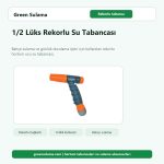 1/2 Lüks Rekorlu Su Tabancası hortum ve bahçe sulama aksesuarı